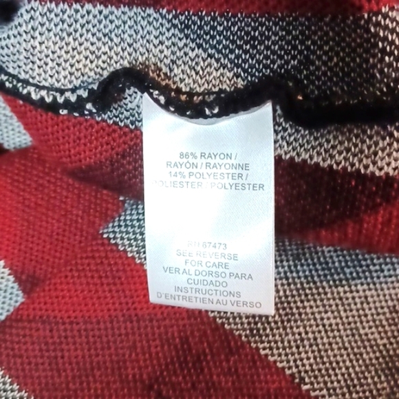 Danny And Nicole Womans Black Print Sweater‎ Dress PL NWT - Picture 4 of 9